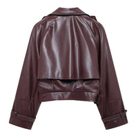 Modische Jacke in Leder-Optik